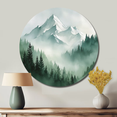 Jahana - Paysages grand art mural rond en métal
