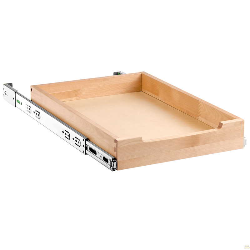 Pull Out Cabinet Organizer Soft Close Slide Out Shelf Wood Drawer
