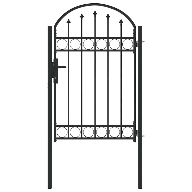 Barrière de clôture en acier thermolaqué gris 39,4 po x 59,1 po Vidaxl, H 2,9 pi x l 4,9 pi