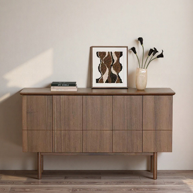Armoire d'entrée en bois massif Minimalist Modern, H 31 po x l 59,1 po x P 15,7 po