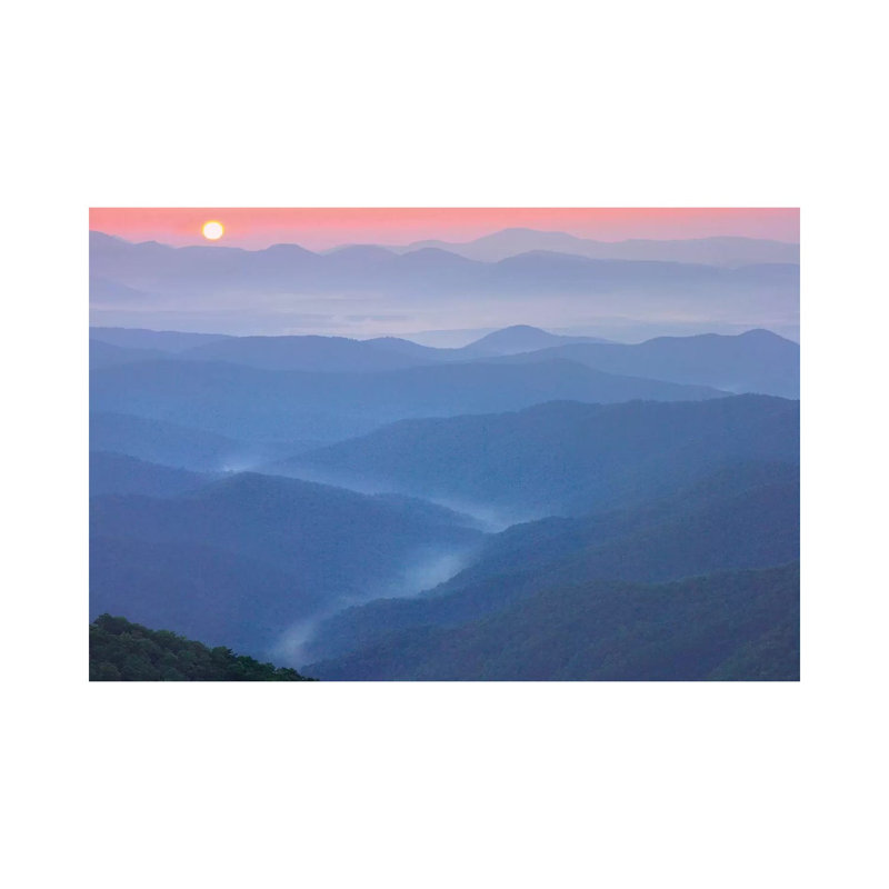 Sunset over the Pisgah National Forest form the Blue Ridge Parkway, North Carolina II 1 Piece Wrapped Canvas Wall Art