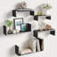 Ensemble de 5 tablettes flottantes, tablettes de rangement murales-129864791