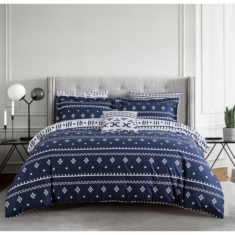 Ensemble de housse de couette 100% satin de coton Kerrianne, Housse de couette pour lit simple