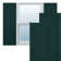 True Fit PVC Single Panel Chevron Modern Style Fixed Mount Shutters