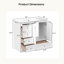 Armoire de salle de bain 36 po Shaker, autoportante avec lavabo en céramique, 4 tiroirs à fermeture en douceur et 2 portes
