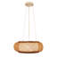 Luminaire suspendu tambour en rotin 3 lumières Belvidera-840553020