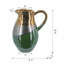 Vase en céramique 8 x 6,5 x 10 po au fini bronze ombré / argent / vert