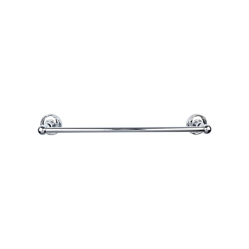 Edwardian Bath Single 32 1/2" Wall Mounted  Towel Bar, Polished Chrome
