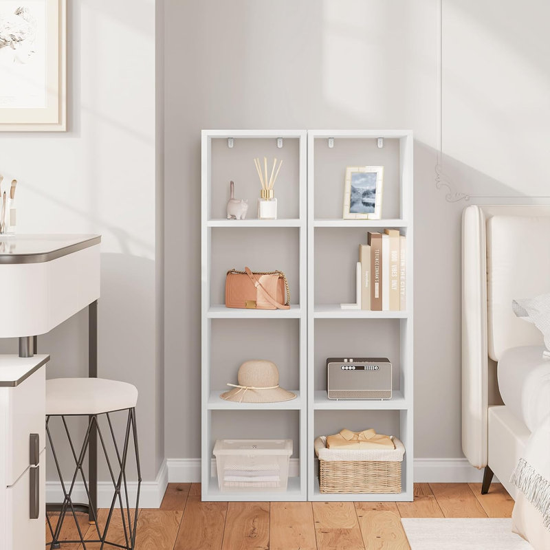 Anisul 106.5cm H x 30cm W Standard Bookcase, White