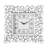 19.7" Crystal-Frame Mirrored Square Wall Clock