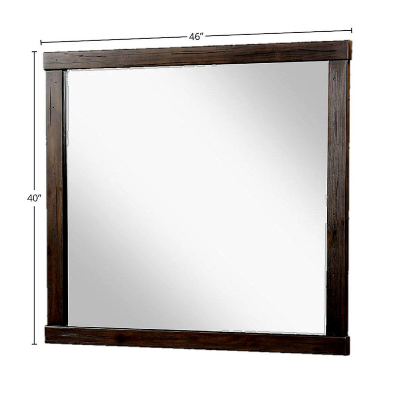 Square Mirror With Knotty Oak