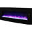 4.99 Inch Wide Curved Heating Fireplace - 1400W Heat Output, 3 Brightness Levels, Multi Color Backlight, Wall Mounted 20.21 High Electric 5000 /H Heat, Flame, Remote Control, /Ul , Powder Coated