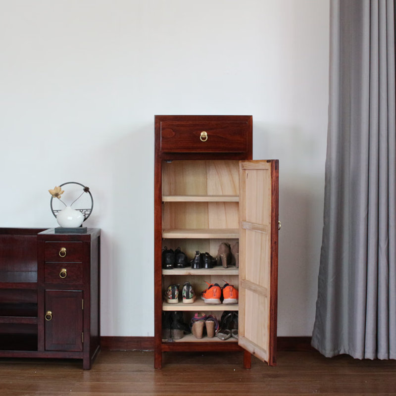 Armoire à chaussures moderne et simple, Marron foncé