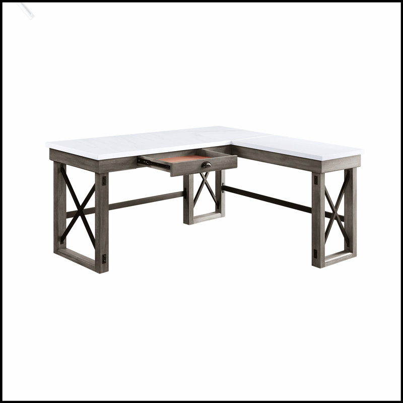 Bureau d'écriture relevable avec rangement caché et surface de travail spacieuse, parfait pour les intérieurs modernes et côtiers.