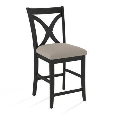 Hues Upholstered Counter Stool with Solid Wood Frame