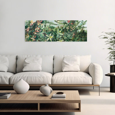 «Lush Tropical Blooms Delicate Vibrant Abstract Nature Tropical», art mural