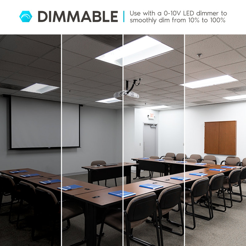 4' x 2' Dimmable LED Troffer Panel Light, 4