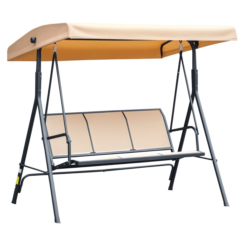 Balancelle 3 places recouverte, Beige
