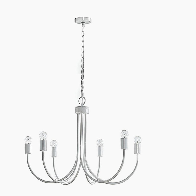 Luminaire suspendu en métal à 6 têtes