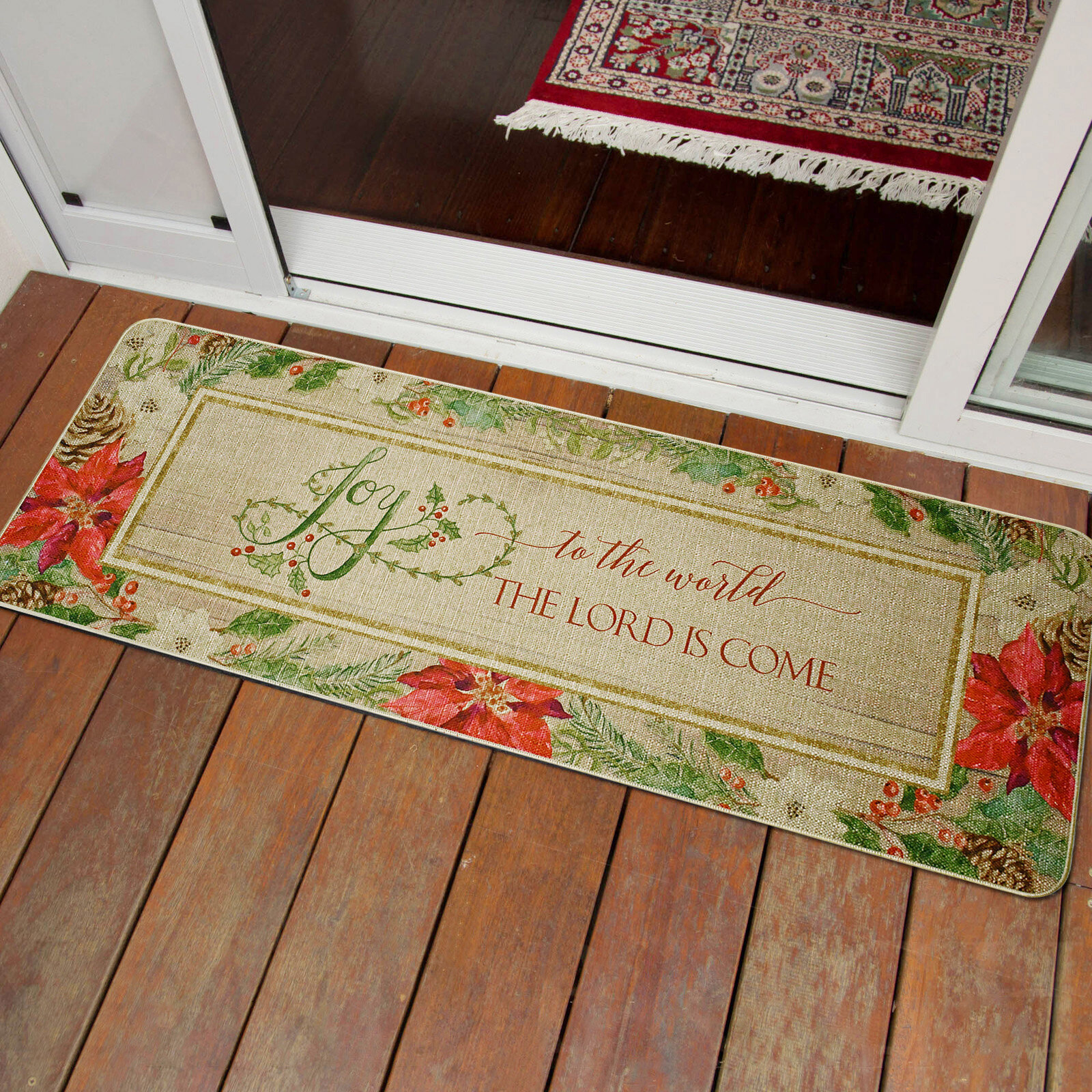 Shoes Scraper Doormat Non-Slip Welcome Entrance Way Rug Rubber