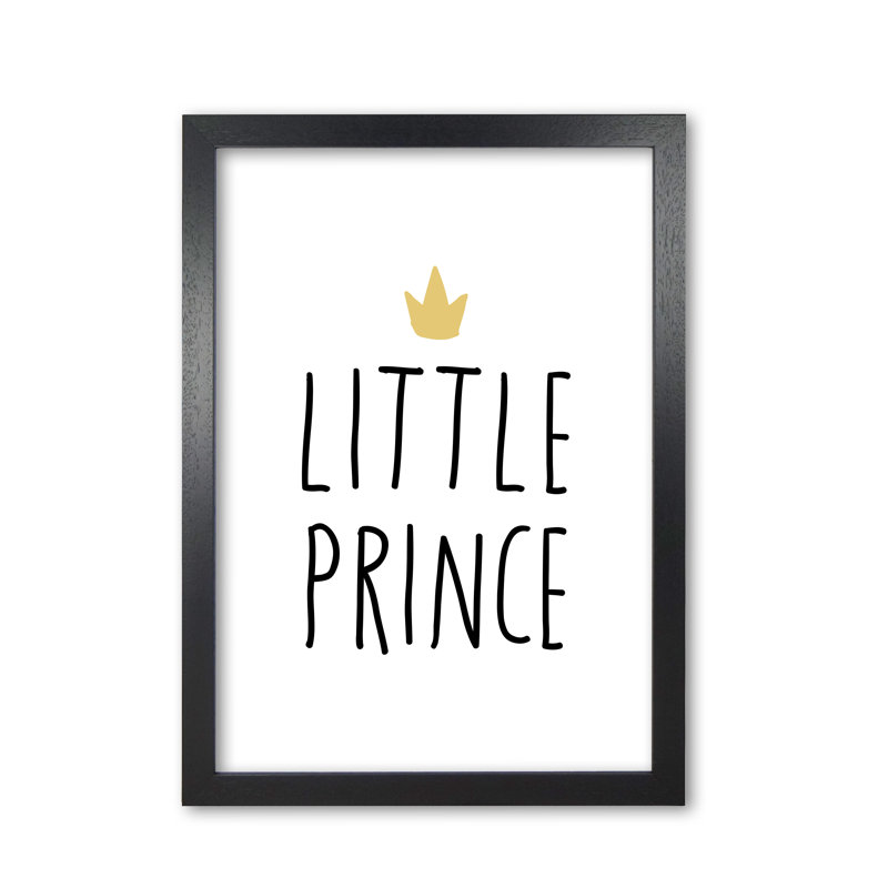 Little Prince - Print, Black Grain Frame, 42 cm H x 30 cm W x 5 cm D