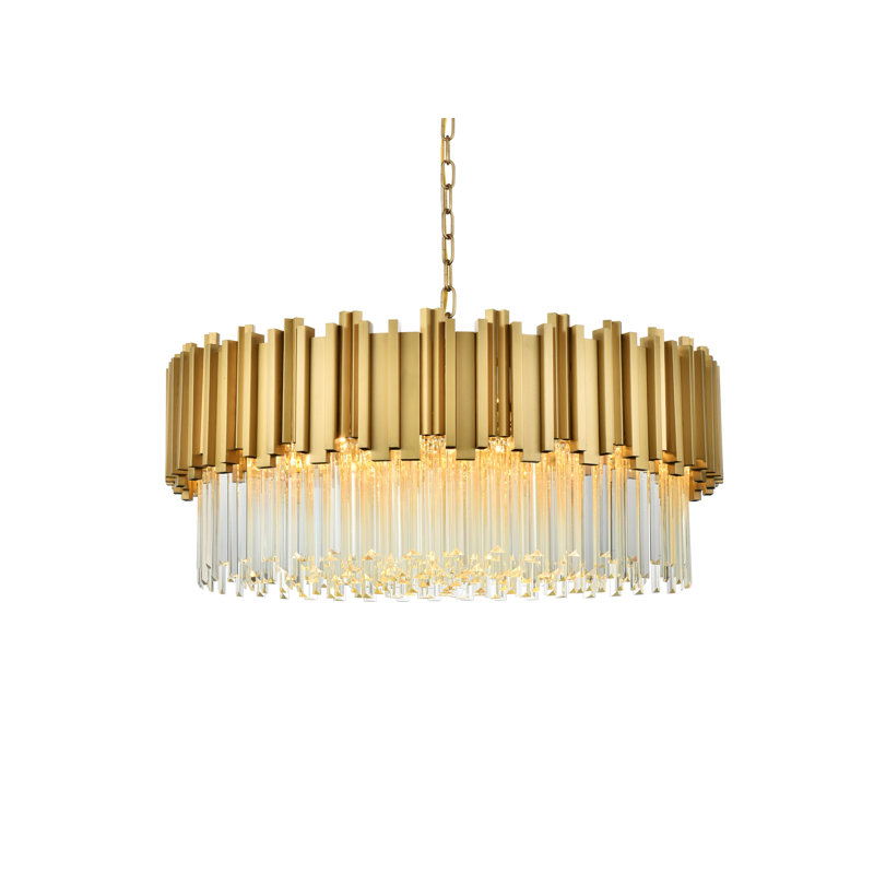 Lustre Lenora 32 pouces , Or satiné