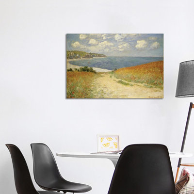 Path In The Wheat At Pourville, 1882 by Claude Monet - Print on Canvas