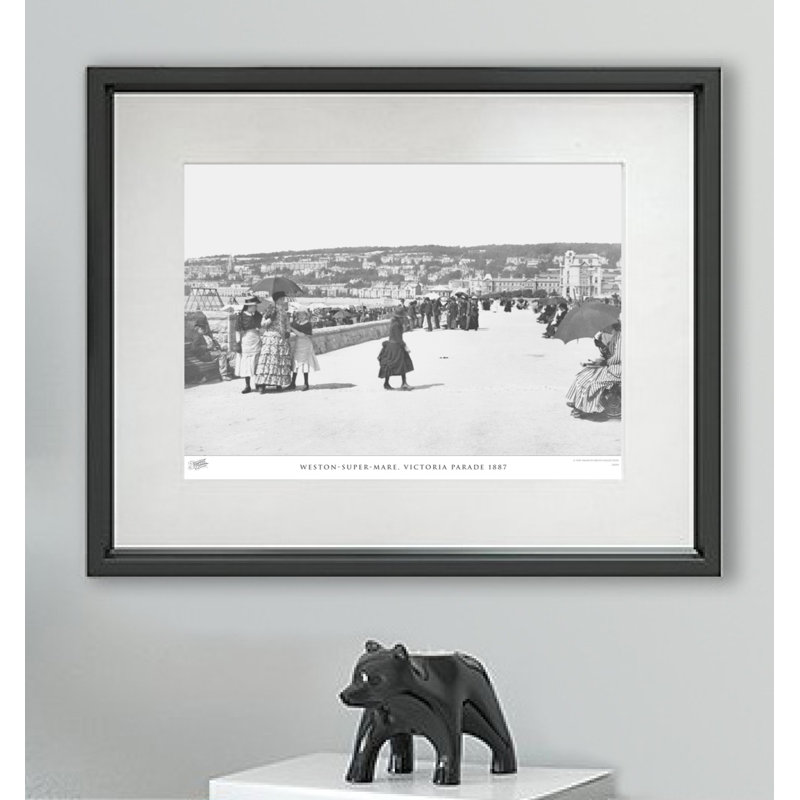 Weston-Super-Mare, Victoria Parade 1887 - Single Picture Frame Print, 60cm H X 80cm W x 2cm D