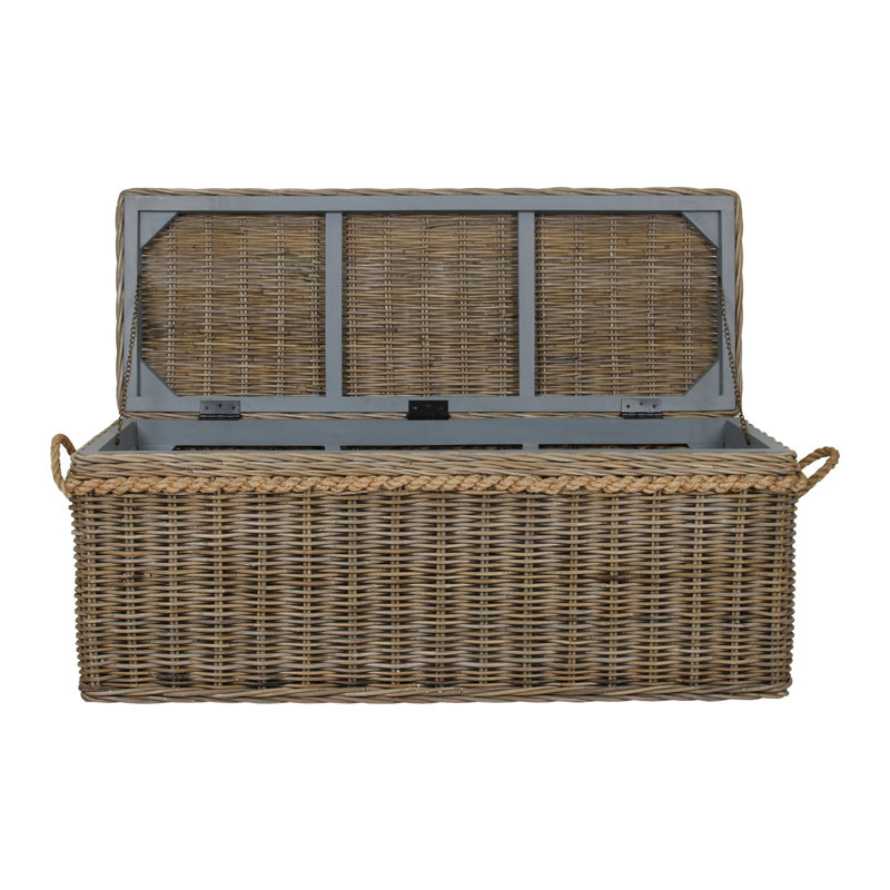 Coffre de rangement en osier tissé Kent