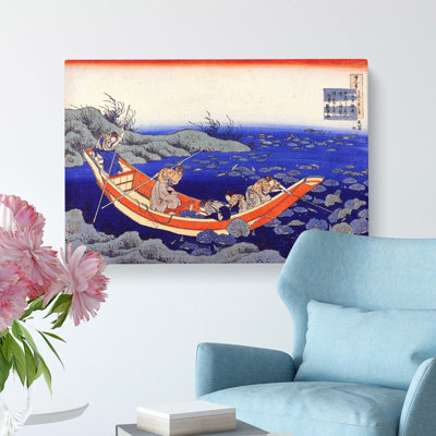 Five Temple Boys by Katsushika Hokusai - Wrapped Canvas Painting