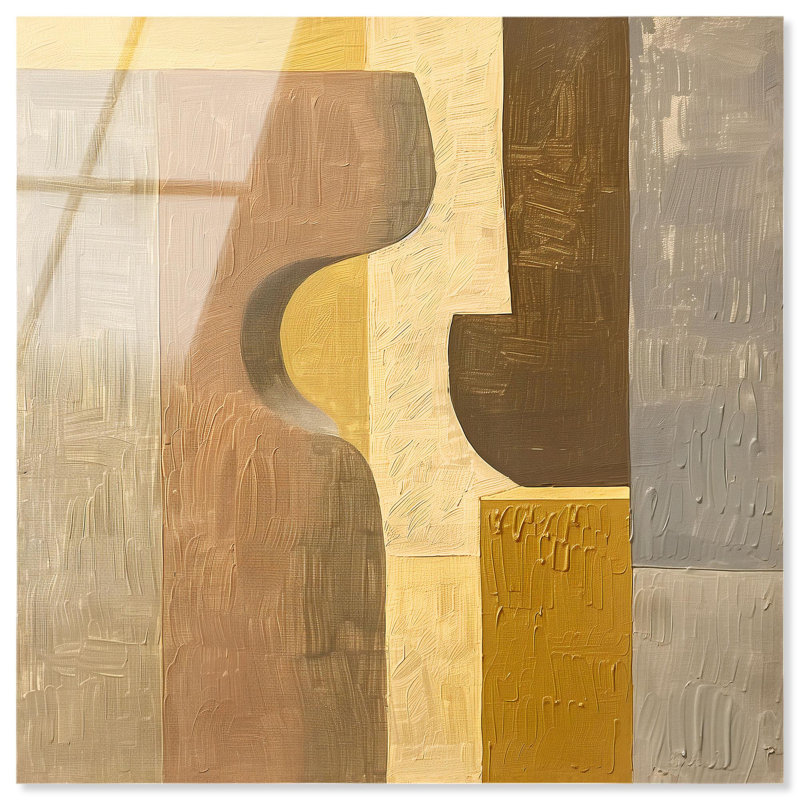 «Columnar Forms II Boho», reproduction d'art sur toile par Art Remedy, H 12 po x l 12 po