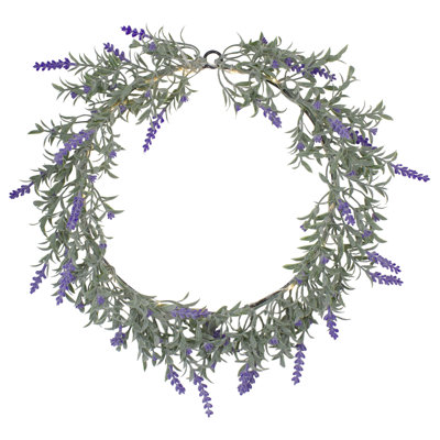 Couronne lumineuse en plastique lavande 16 po