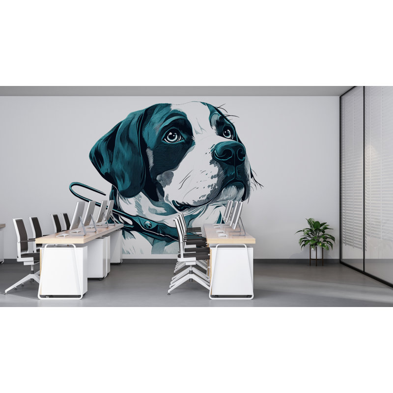 Autocollant mural moderne pour chien, grand animal de compagnie, autocollant mural, décoration de bureau, art mural animal amovible, 067 g