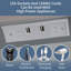  Recessed or Surface Mount Framed 4 Door Medicine Cabinet with 6 Adjustable Shelves and Lighting