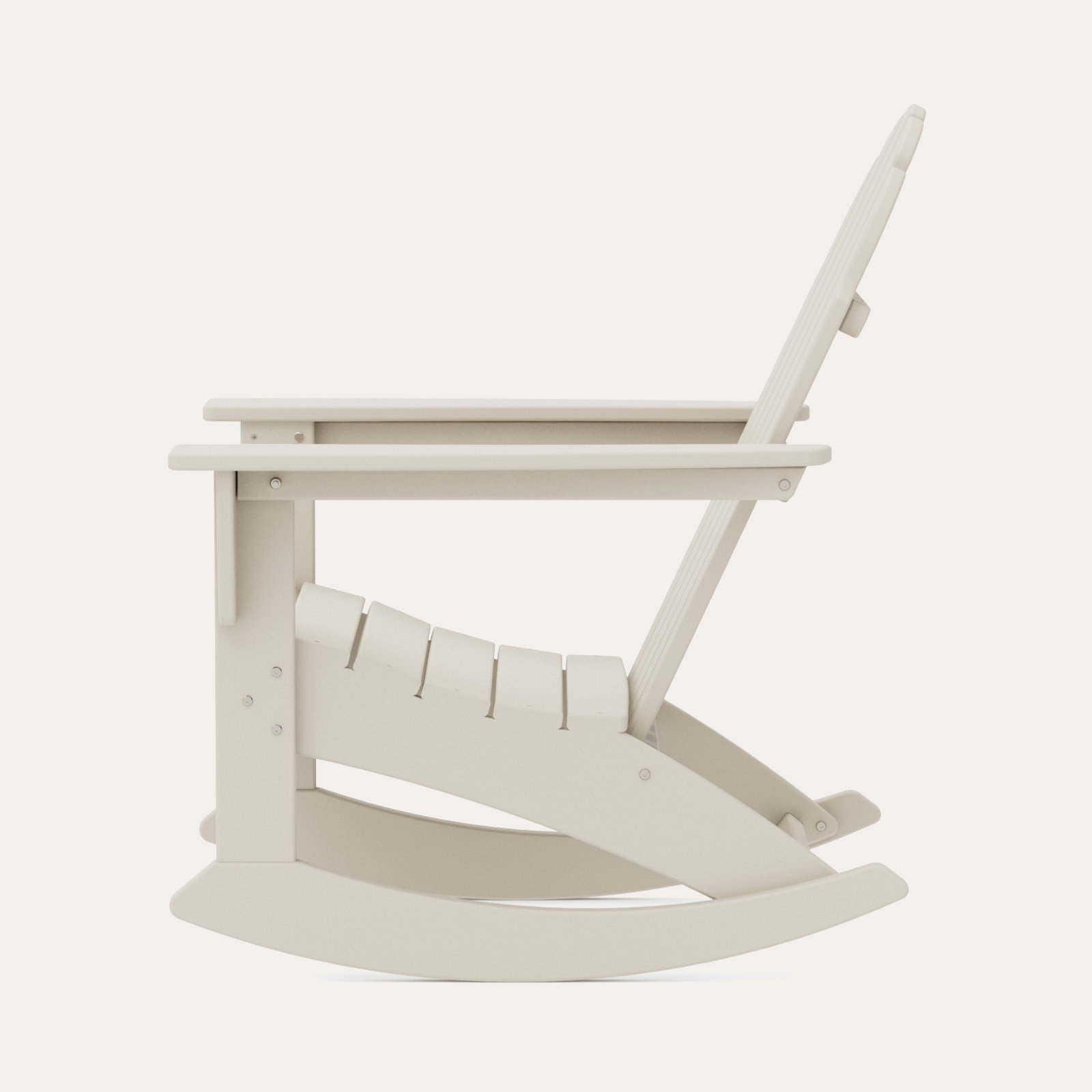 POLYWOOD Vineyard Adirondack Rocking Chair, Sand