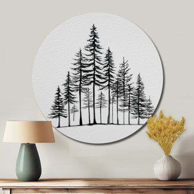 Forêt de pins en hiver au pays des merveilles