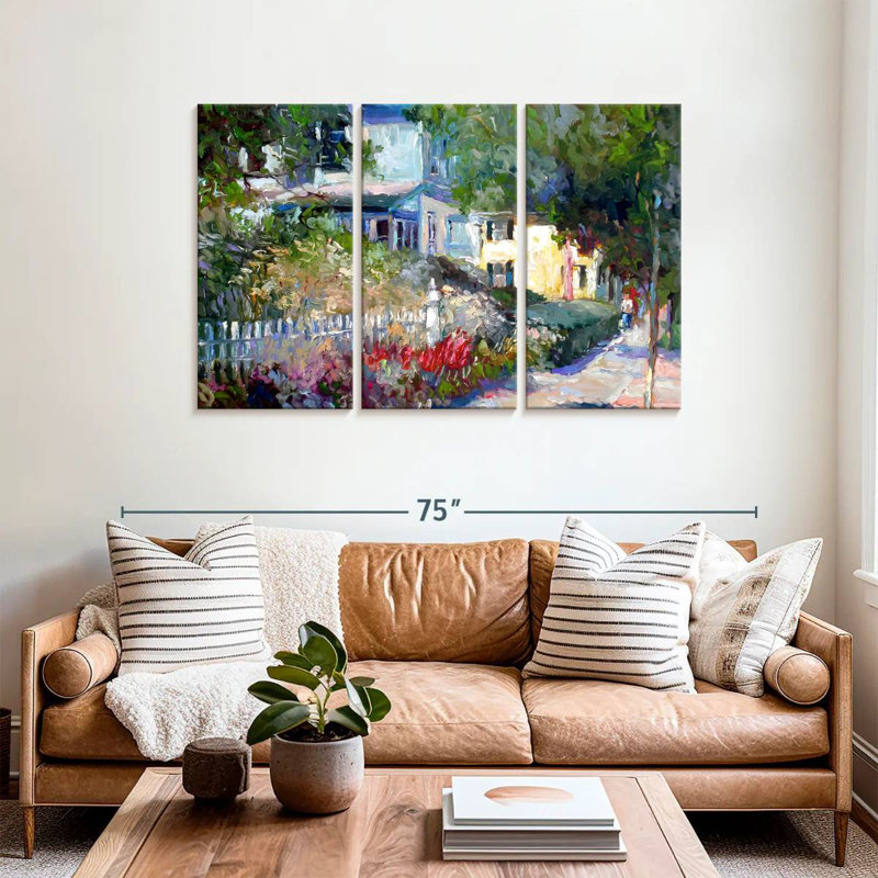 Sireci Yellow Suburbs, 32" H x 50" W