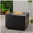 Outdoor Courtyard Propane Fire Pit 24'' High x 33'' Wide Square Iron Gas Fire Pit - 50,000 BTU, Tank Located on the Side-1450901688