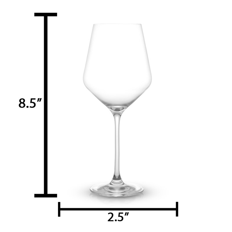 JoyJolt Layla 8 - Piece 13.5oz. Glass Assorted Stemware Set