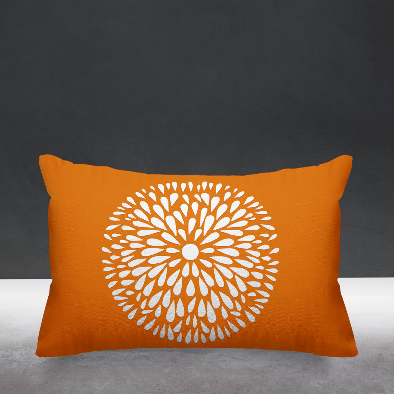 Coussin Pheobe, Orangé, 14 po x 20 po, Rectangle