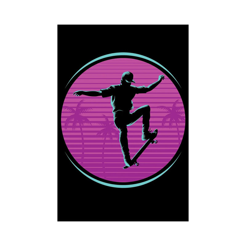 Retro Skate by Alberto Perez - Wrapped Canvas Print, 66.04 cm H x 45.72 cm W
