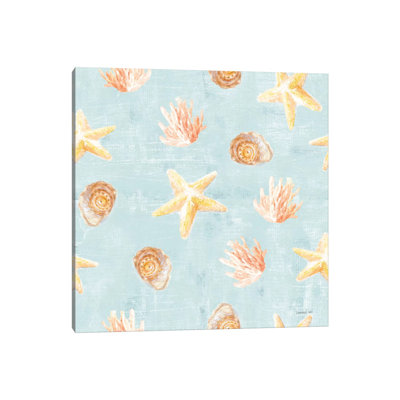 Beach Cottage Floral Pattern IIA by Danhui Nai - Wrapped Canvas Gallery-Wrapped Canvas Giclée