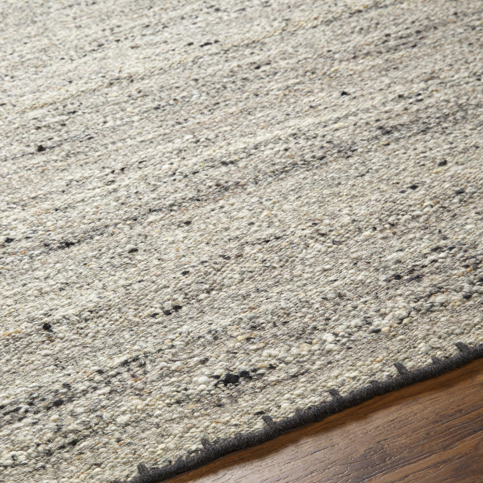 Jayde Handmade Wool Gray Rug, Rectangle 8' x 10'