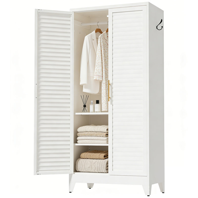Garde-robe en métal 2 portes