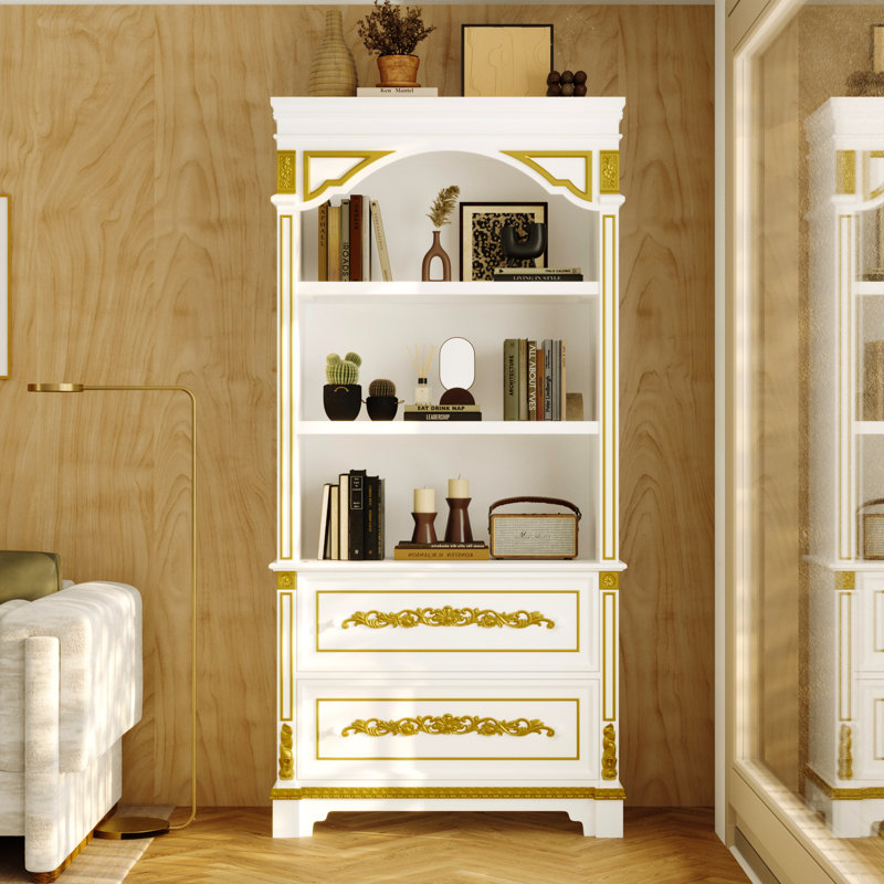 Armoire élégante avec tablettes en verre et éclairage chaleureux