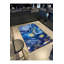 Tapis tissé bleu à motif pastel lavable à la machine-223734021