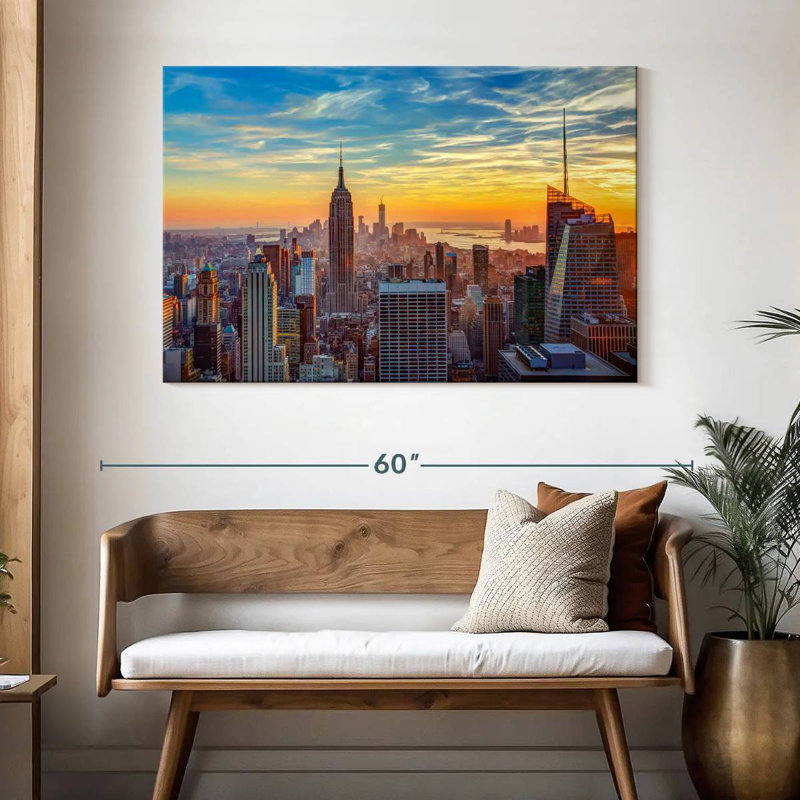 Nicci New York Sunset Sky, 32" H x 48" W