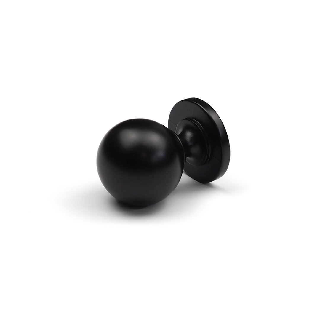 Handle & Home Black Kitchen Cupboard Knob Round Traditional Cabinet Door Drawer Dresser Furniture Upcycle Pull - Image 3