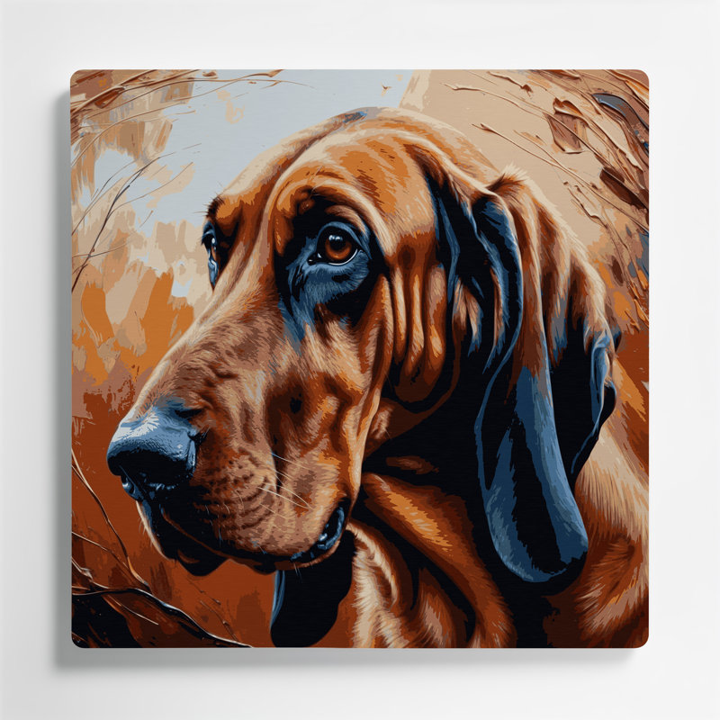 «Dogs», art mural brun en métal, H 32 po x l 32 po
