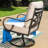 Arriona 7 Person Metal Patio Conversation Set with Loveseat & Swivel Lounge Chairs